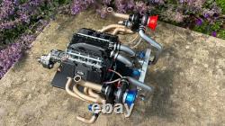 Hoonicorn ford mustang K. Block 16 scale hand build twin turbo engine