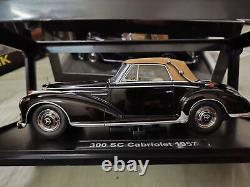 KK Scale Models Mercedes-Benz 300 SC Cabriolet 1957 Black 1/18 DieCast Model^Car