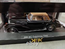 KK Scale Models Mercedes-Benz 300 SC Cabriolet 1957 Black 1/18 DieCast Model^Car