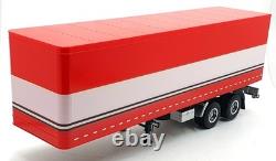 KK Scale Road Kings 1/18 Scale RK180160 Semi Automatic Truck Trailer Red/White