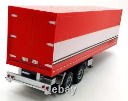 KK Scale Road Kings 1/18 Scale RK180160 Semi Automatic Truck Trailer Red/White
