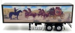 KK Scale Road Kings 1/18 Scale RK180161 Semi Auto Truck Trailer Black Smokey