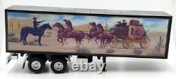 KK Scale Road Kings 1/18 Scale RK180161 Semi Auto Truck Trailer Black Smokey