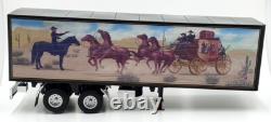 KK Scale Road Kings 1/18 Scale RK180161 Semi Auto Truck Trailer Black Smokey