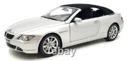 Kyosho 1/18 Scale Diecast 08702S BMW 645Ci Cabriolet Silver