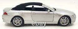 Kyosho 1/18 Scale Diecast 08702S BMW 645Ci Cabriolet Silver