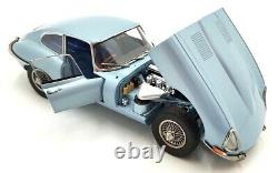 Kyosho 1/18 Scale Diecast 08954SBL Jaguar E-type Coupe Silver Blue