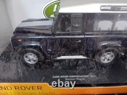 Land Rover Exact 118 Scale Defender 90 Station Wagon Diecast Model Black/White