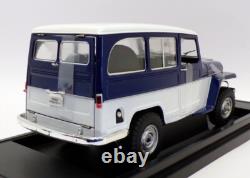 Lucky Diecast 1/18 Scale 92858 1955 Willy's Jeep Station Wagon Blue/White