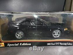 Maisto 2003 Ford SVT Mustang Cobra Hardtop 118 Scale Diecast Model Car Black