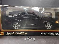 Maisto 2003 Ford SVT Mustang Cobra Hardtop 118 Scale Diecast Model Car Black