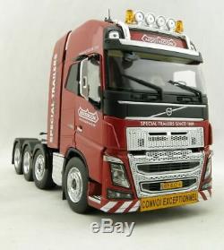 Marge Models 1915-02-01 Volvo FH16 8x4 Red Truck Prime Mover Nooteboom Scale