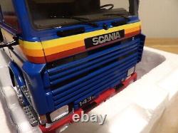 Mcg 1.18 Scale Model Scania 143m Blue Mint In Mint Box