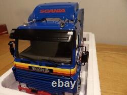 Mcg 1.18 Scale Model Scania 143m Blue Mint In Mint Box