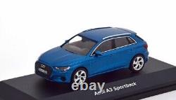 Mega Rare Audi A3 8y Atoll Blue Sport Sportback 143 I-scale (dealer Model)