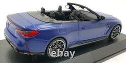 Minichamps 1/18 Scale Diecast 155 021030 BMW M4 Cabrio 2021 Matt Blue Met