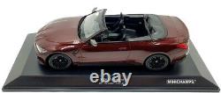 Minichamps 1/18 Scale Diecast 155 021032 BMW M4 Cabrio 2021 Red Metallic