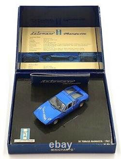Minichamps 1/43 Scale 436 127122 1969 De Tomaso Mangusta Metallic Blue