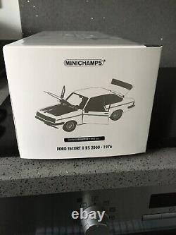 Minichamps Rare 1/18 scale 150 084300 Ford Escort Mk2 RS 2000 1976 White