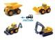 Model Die Cast Mini Construction Vehicles, Pull-back, 4 Styles, 12 Pieces, Scale