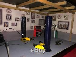 Muscle Car Garage Diorama, Detailed, 118th Scale Display For Your Cars