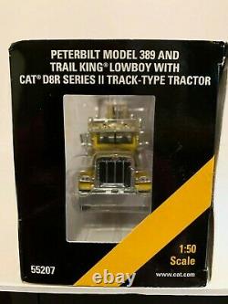 NORSCOT 150 Scale Peterbilt 389 Lowboy CAT D8R Track-Type Tractor Diecast 55207