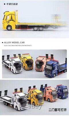 New Large Mercedes Benz 1851 Flatbed Trailer Alloy Model Car Diecast Vehicle UK