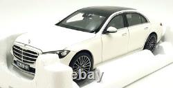 Norev 1/18 Scale 183801 2021 Mercedes S Class AMG Line Metallic White