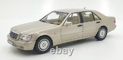 Norev 1/18 Scale Diecast 183723 1997 Mercedes-Benz S600 Smoke Silver Metallic