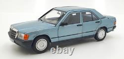 Norev 1/18 Scale Diecast 183828 1984 Mercedes-Benz 190 E Light Blue Metallic