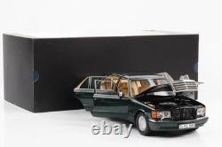 Norev 1/18 Scale Diecast 1991 Mercedes-Benz 560 SEL Green Dealership Edition New