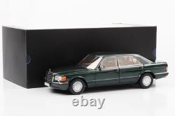 Norev 1/18 Scale Diecast 1991 Mercedes-Benz 560 SEL Green Dealership Edition New