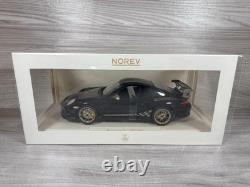 Norev 1/18 Scale Diecast 2009 Porsche 911 GT3 RS Black/Gold 187563 Boxed New