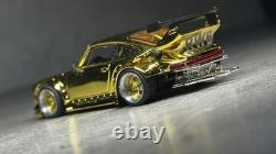 POP RACE xcartoys Truck & 930 RWB Porsche Gold Limited Edition 1/64 scale