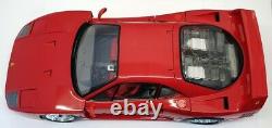 Pocher Diecast 1/8 Scale Ferrari F40 Red Supplied In Glass Display Case