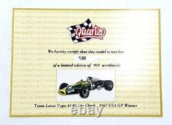 Quartzo 1/18 Scale Diecast 18222 Lotus Type 49 #5 J. Clark 1967 USA GP