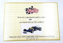 Quartzo 1/18 Scale Diecast 18279 Lotus Type 72 #3 G. Hill 1970 Gold Cup