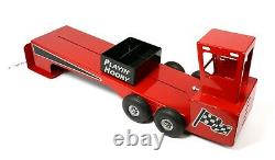 Red Toy Pulling Sled Skid, Tractor or Truck, 1/16 Scale, MADE IN USA, All Metal