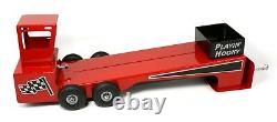 Red Toy Pulling Sled Skid, Tractor or Truck, 1/16 Scale, MADE IN USA, All Metal