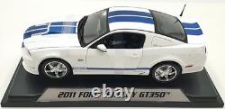 Shelby Collectibles 1/18 Scale 25321S 2011 Ford Shelby GT350 White/Blue