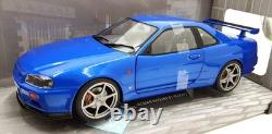 Solido 1/18 Scale Diecast S1804301 1999 Nissan Skyline R34 GTR Bayisde Blue