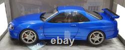 Solido 1/18 Scale Diecast S1804301 1999 Nissan Skyline R34 GTR Bayisde Blue