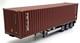 Solido 1/24 Scale S2400501 2021 Remorque Porte Container Red