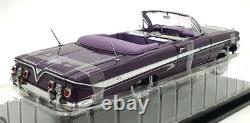 Sun Star 1/18 Scale 2111 1961 Chevrolet Impala Lowrider Open Convertible Purple