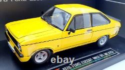 Sun Star 1/18 Scale Diecast 4632R 1976 Ford Escort MKII RS Mexico Signal Yellow