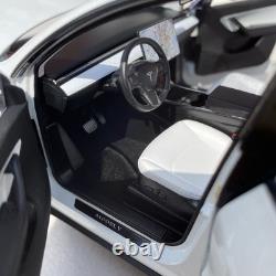 TESLA 118 Scale Model Y White Diecast Car Official Dealer Edition New Boxed