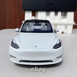 TESLA 118 Scale Model Y White Diecast Car Official Dealer Edition New Boxed