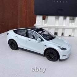 TESLA 118 Scale Model Y White Diecast Car Official Dealer Edition New Boxed