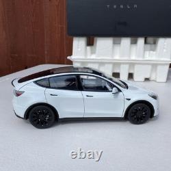 TESLA 118 Scale Model Y White Diecast Car Official Dealer Edition New Boxed