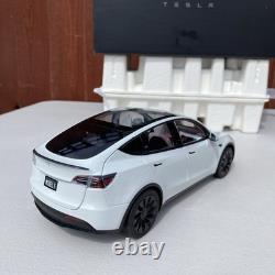 TESLA 118 Scale Model Y White Diecast Car Official Dealer Edition New Boxed